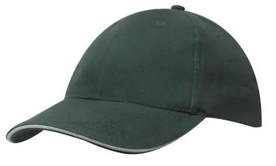 Headwear Brushed Heavy Cotton Cap With Sandwich Trim X12 - 4210
